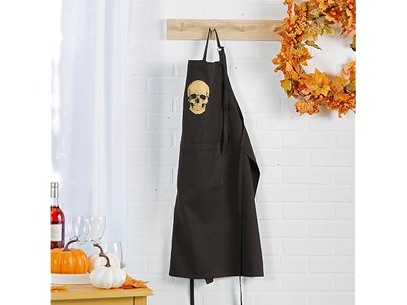 DII Happy Halloween Collection Goth Style Spooky Apron