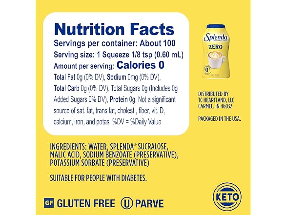 10PK SPLENDA LIQUID Zero Calorie Sweetener Drops