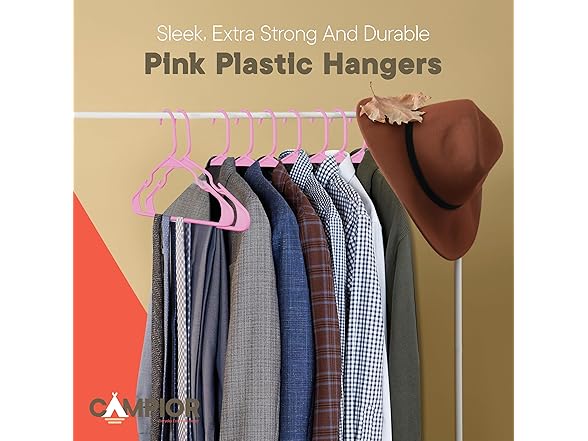 Pink Plastic Hangers 20 Pack