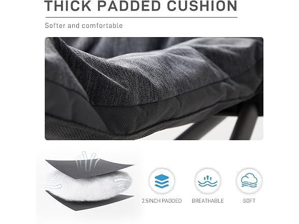 EVER ADVANCED Grey Double Camping Chair