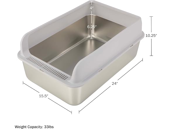 Stainless Steel Cat Litter Box with Lid - Large Litter Box - Gallery 7