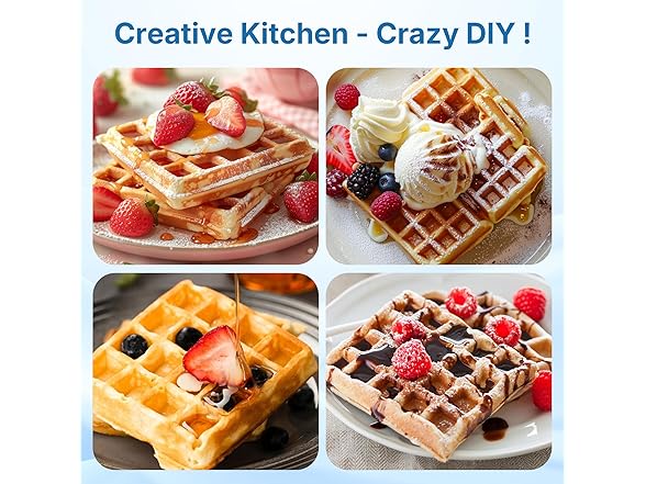 SUNVIVIPRO 4 Slices Belgian Waffle Maker