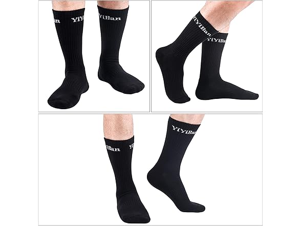 YiYiBan Mens Cotton Socks 3 Pairs 6-11