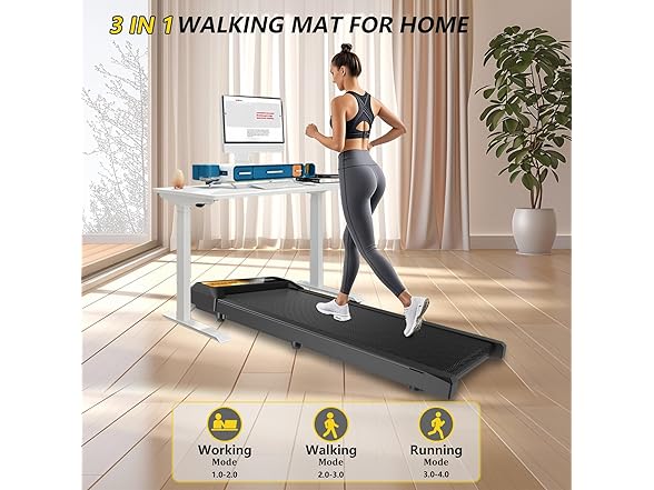 Compact Walking Treadmill Under Desk 2.5HP