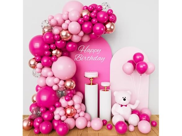 ZBYDNG Pink Balloon Garland Arch Kit