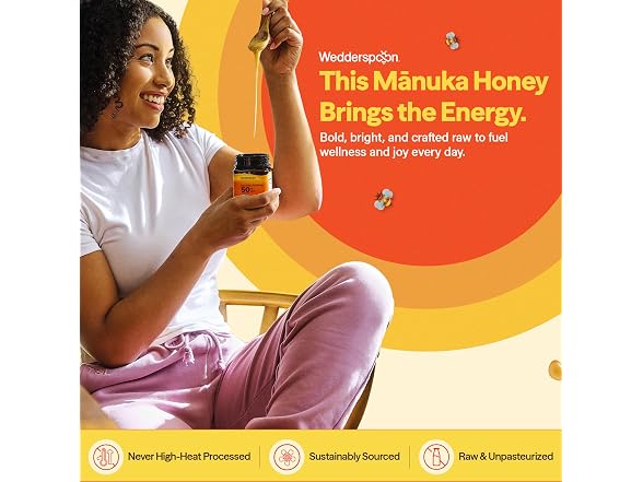 Wedderspoon Organic Raw Manuka Honey 150+ MGO, 8.8 Oz