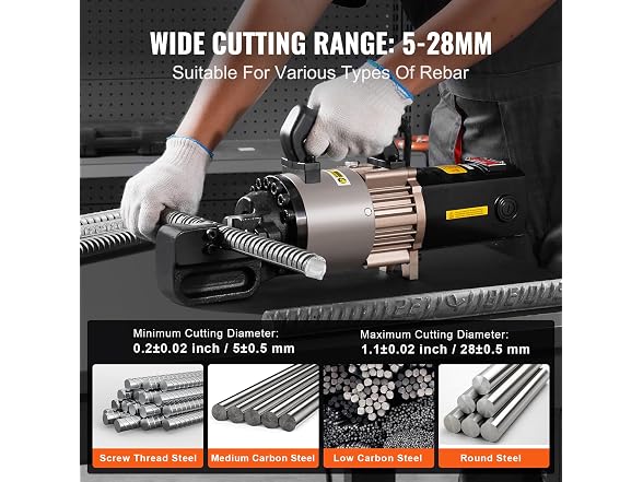 Electric Hydraulic Rebar Cutter, 2000W Portable