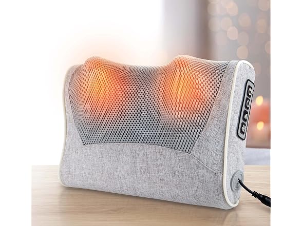 Heat and Massage Pillow 20 Shiatsu Rotating Heads