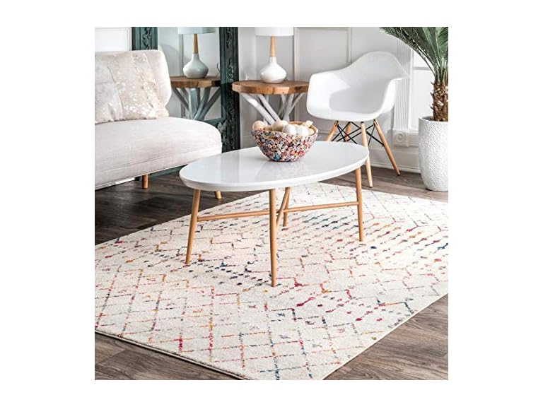 nuLOOM Blythe Multicolor Trellis 4'x6'