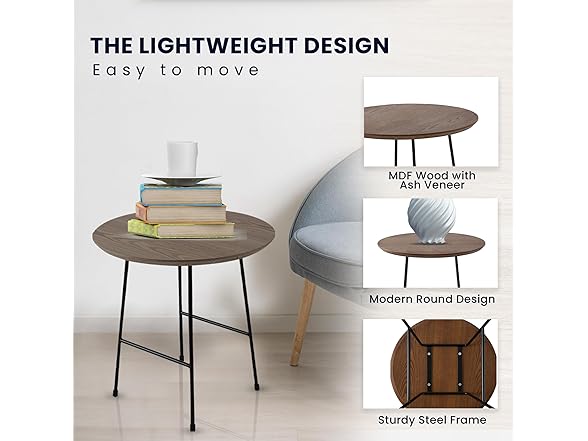 LeisureMod Rossmore Walnut Coffee Table