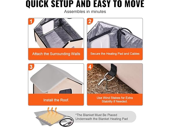 VEVOR Elevated Heated Cat House