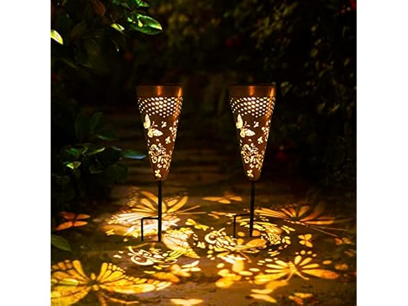 DIBIEECN Butterfly Solar Garden Lights