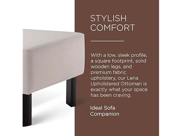 Lena Contemporary Large Upholstered Ottoman