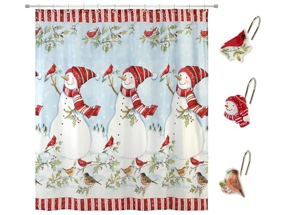 Avanti Linens - Shower Curtain Set, Water-Resistant
