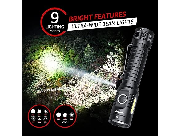 axefury Flashlight, Rechargeable Magnet