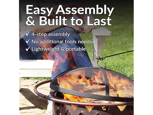 Sunnydaze Crossweave Outdoor Fire Pit