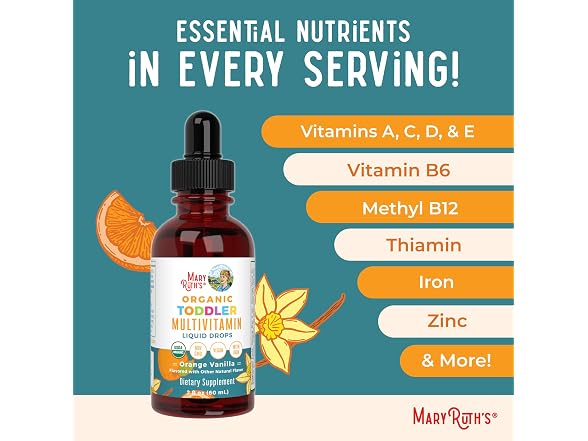 MaryRuths Organics Toddler Multivitamin Drops 2oz
