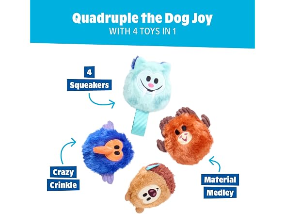 BarkBox Best Friends Forever Ago Dog Toy - 4Pc - Gallery 4