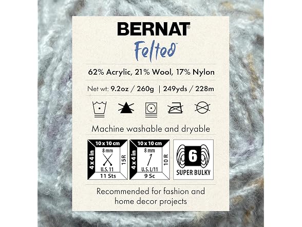 Bernat Felted Storm Blue Yarn - 3 Pack