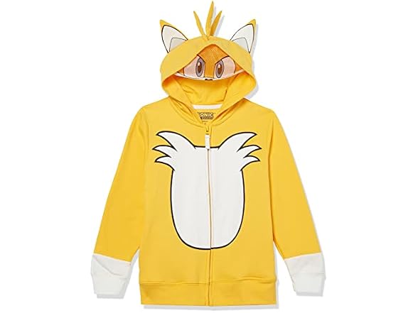 SEGA Boys Hedgehog Tails Costume Zip Hoodie (4)
