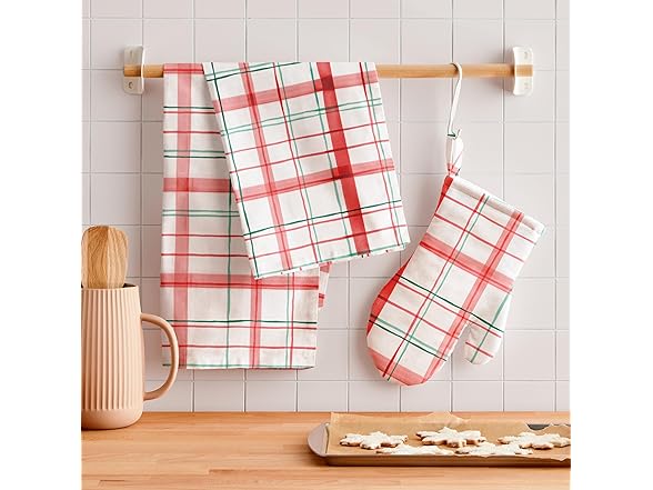 Minted Plaid Tea Towel Set of 2