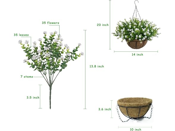 BCBLF White Artificial Flowers