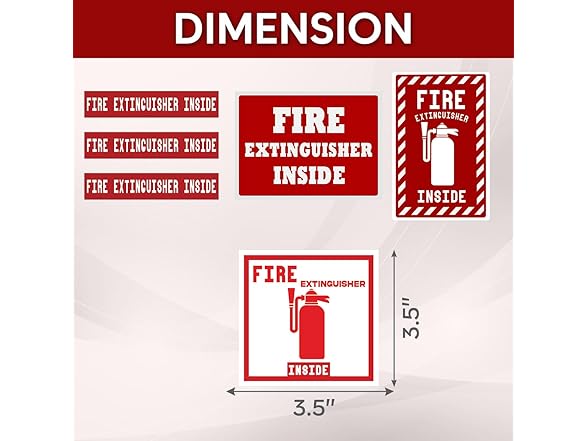 Fire Extinguisher Warning Signs 12pc