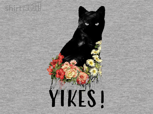 YIKES! Black Cat Vintage Flower