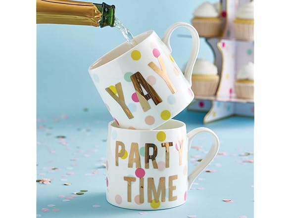 Coffee Mug, 20-Ounce, White Yay
