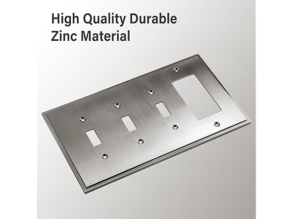 Wall Plate Triple Toggle Heirloom Silv