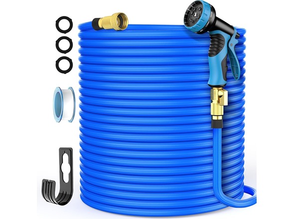 NEWESY 100FT Expandable Garden Hose with Nozzle BLUE