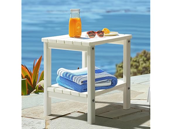 PASAMIC 2-Tier Adirondack Square Side Table