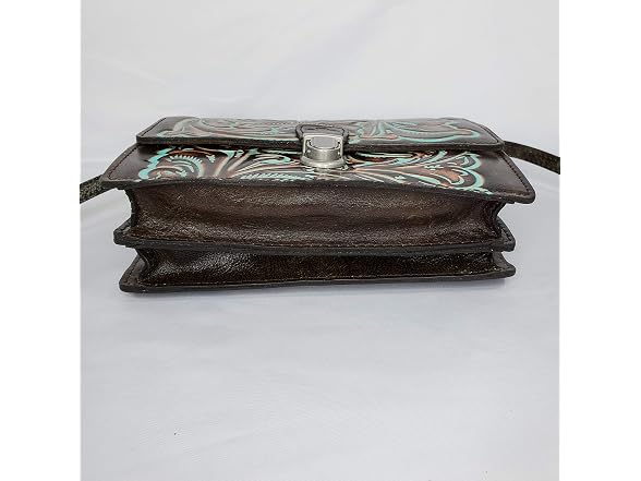 Patricia Nash WOMEN'S TOOLED COLLECTION LAURENTINA MEDIUM LEATHER CROSSBODY BAG PURSE