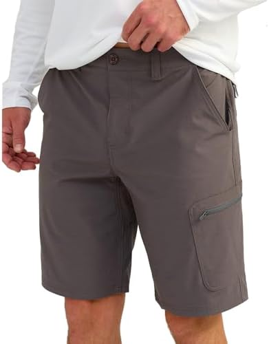 HUK Standard Next Level 10.5", Quick-Drying Fishing Shorts for Men, Iron, Large