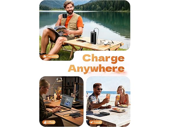 JKELAR 50000mAh Power Bank with Cables