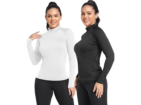 4 Pack Women's Thermal Long Sleeve Tops