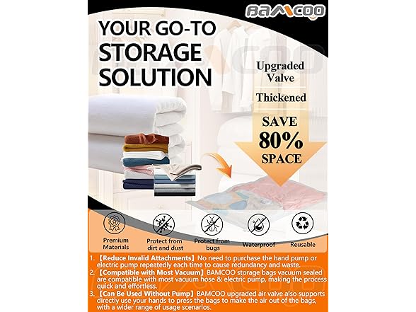 BAMCOO Space Saver Bags - 20pk