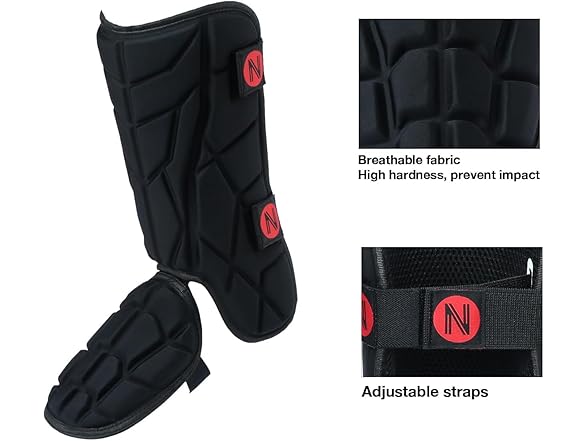 NURIBASE Batter's Leg Guards Black Adult