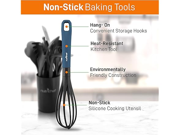 NutriChef 10-Piece Kitchen Cooking Utensils Set 