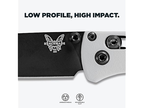 Benchmade Mini Bugout Knife - White Grivory - Cerakote Finish - Gallery 3