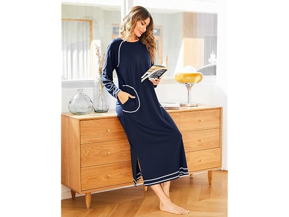 Ekouaer Women (S) Nightgowns Sleep Shirt Sleepwear