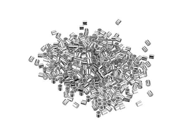 uxcell 1000Pcs Crimp Tube Beads, 2.5x2.5mm Brass D