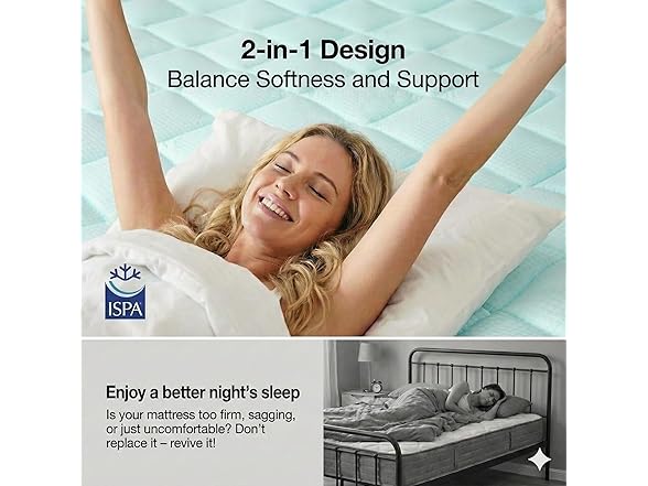 Novilla Dual-Layer Memory Foam Topper