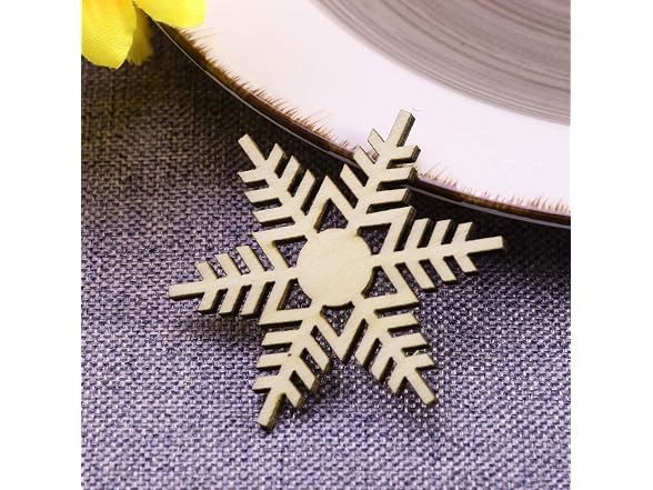 Wooden Snowflake Cutouts Craft