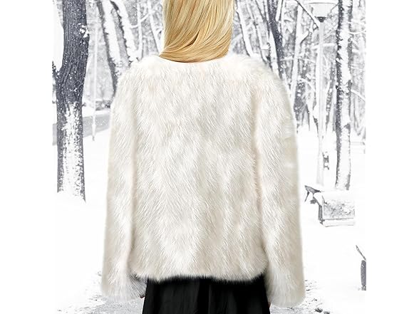 Women’s Faux Fur Coat with Pockets