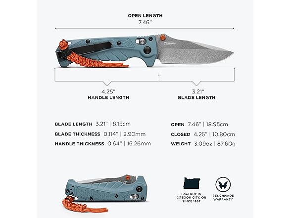 Benchmade Mini Adira Knife - Blue