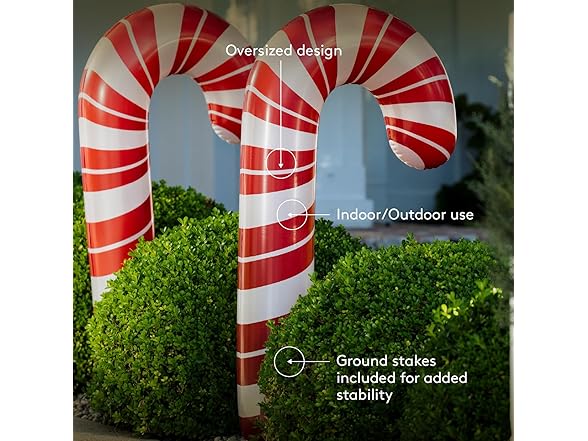 FUNBOY Oversized Inflatable Light-up Candy Cane