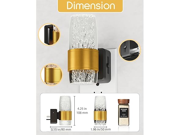 (2 Pack) BAALTTO Night Lights