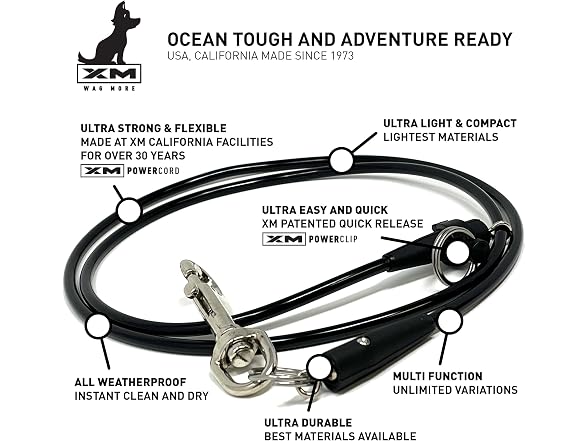 XM | Wag More Premium Dog Leash Ultra Flex,
