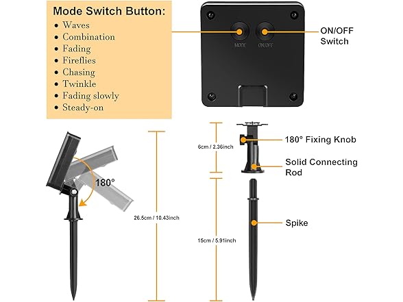 BesLowe 288FT 800LED Solar Fairy Lights